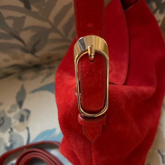 J.Crew suede bag in red…like new - Picture 4 of 5
